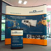Mobiler Messestand als Set mit Pop up, Roll up und Theke